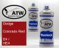 Preview: Dodge, Colorado Red, E4 / HE4: 400ml Sprühdose + 400ml Klarlack - Set, von ATW Autoteile West.